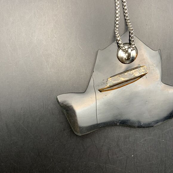 Karla Jordan Pendant Necklace Pierced Earrings Set Mother of Pearl Big Vintage - Picture 6 of 10